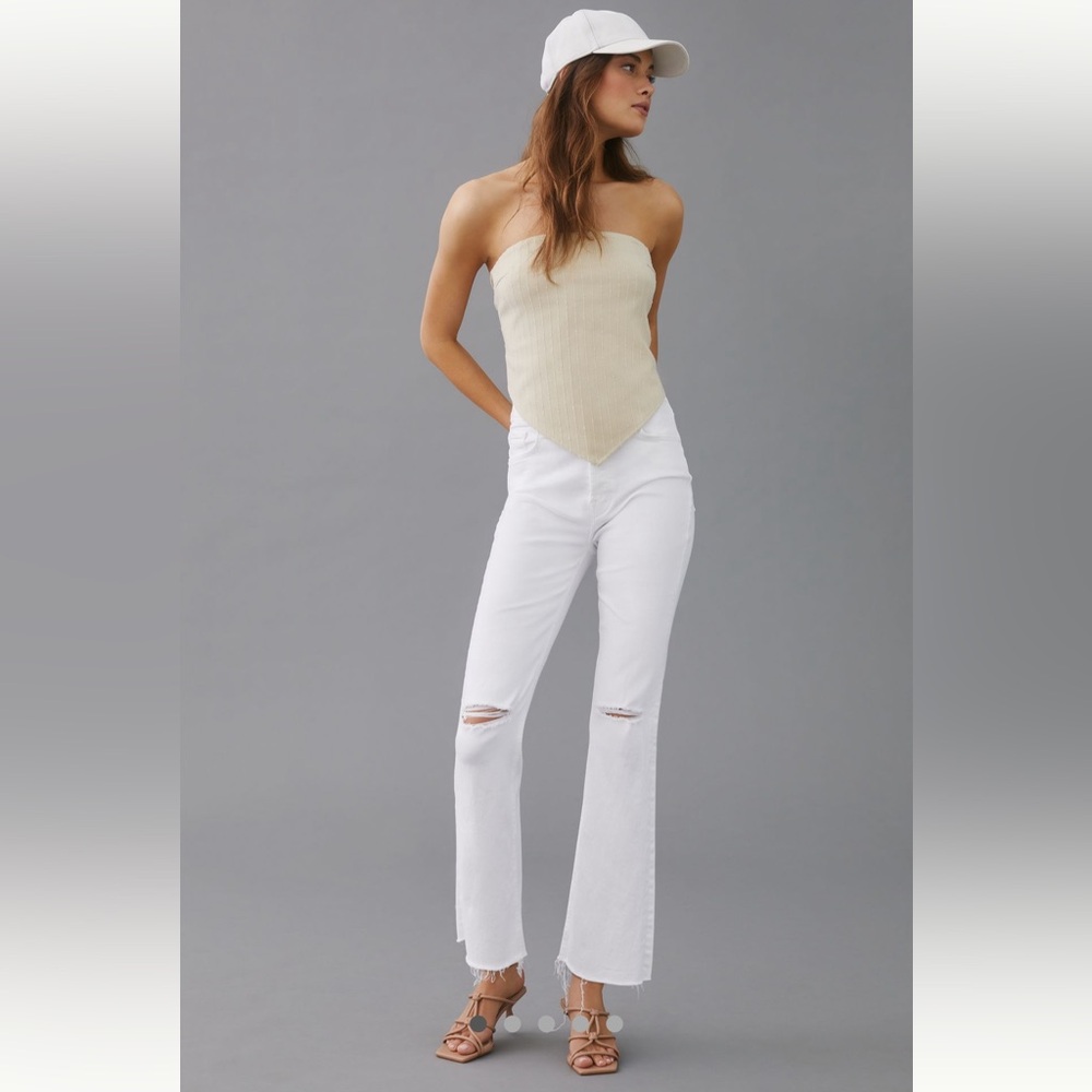 MOTHER The Tripper High-Rise Ankle Fray Jeans Size 27 Unfairest of Them All NWT